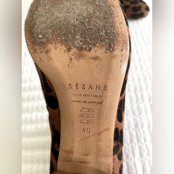 Sezane Lea Leopard Print Ankle Booties - Picture 4 of 6